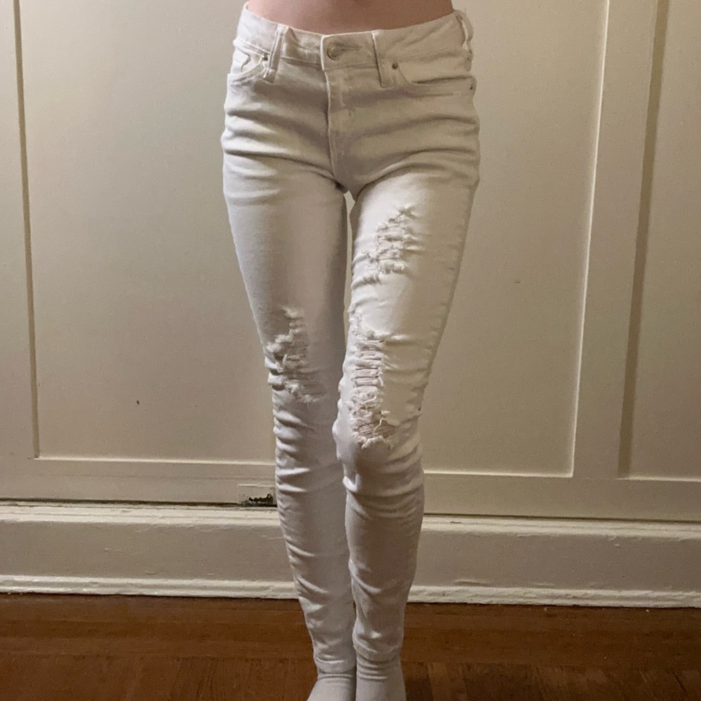 Angel Kiss Women's Skinny Jeans - Cream